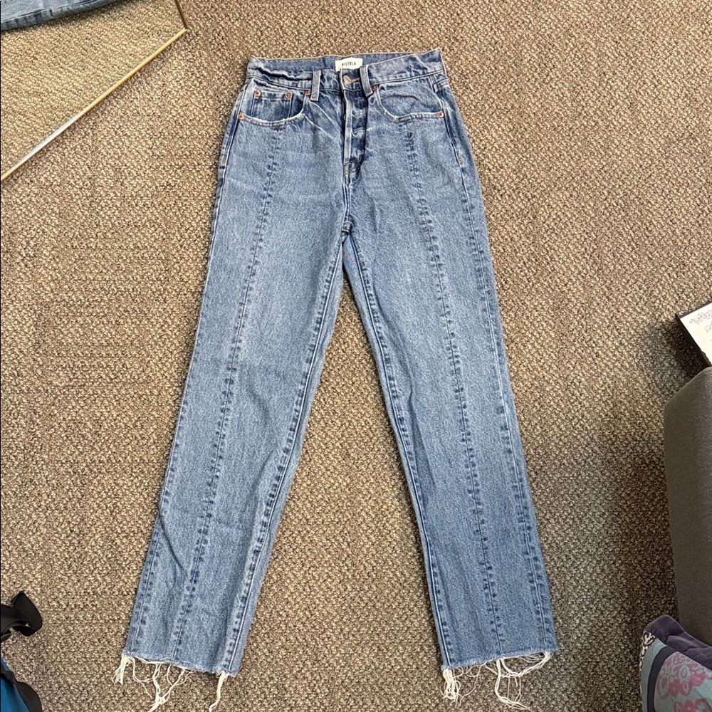 Pistola Denim Center Seam Button Closure Blue Jean Size 25